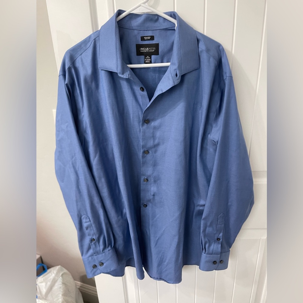 Kenneth Cole Classic Blue Dress Shirt